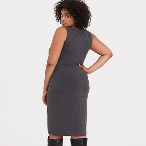 TORRID Jersey Drape Front Tie Shift Dress 2x - Picture 4 of 12